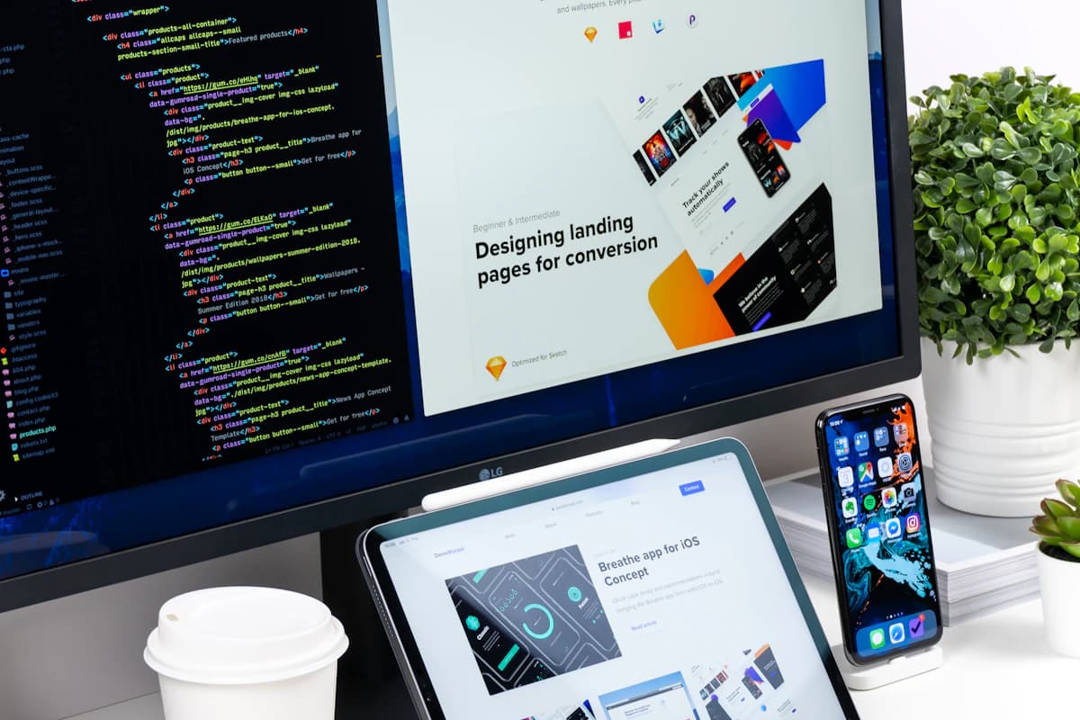 Tangible deliverables and production interface preview for Website Development